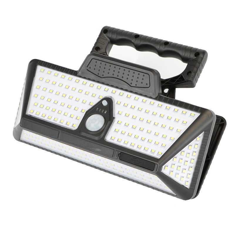 Solarna lampa kempingowa z klipsem do użytku zewnętrznego, lampa ogrodowa do domu, trójkolorowa lampa z klipsem 3600mA, bardzo duża 23,5x12,5CM