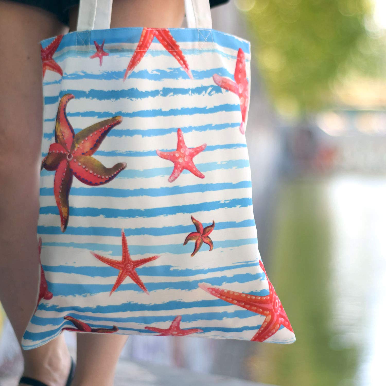 Bolsa Tote De Tela Estrellas De Bandolera Multiusos Bolso De