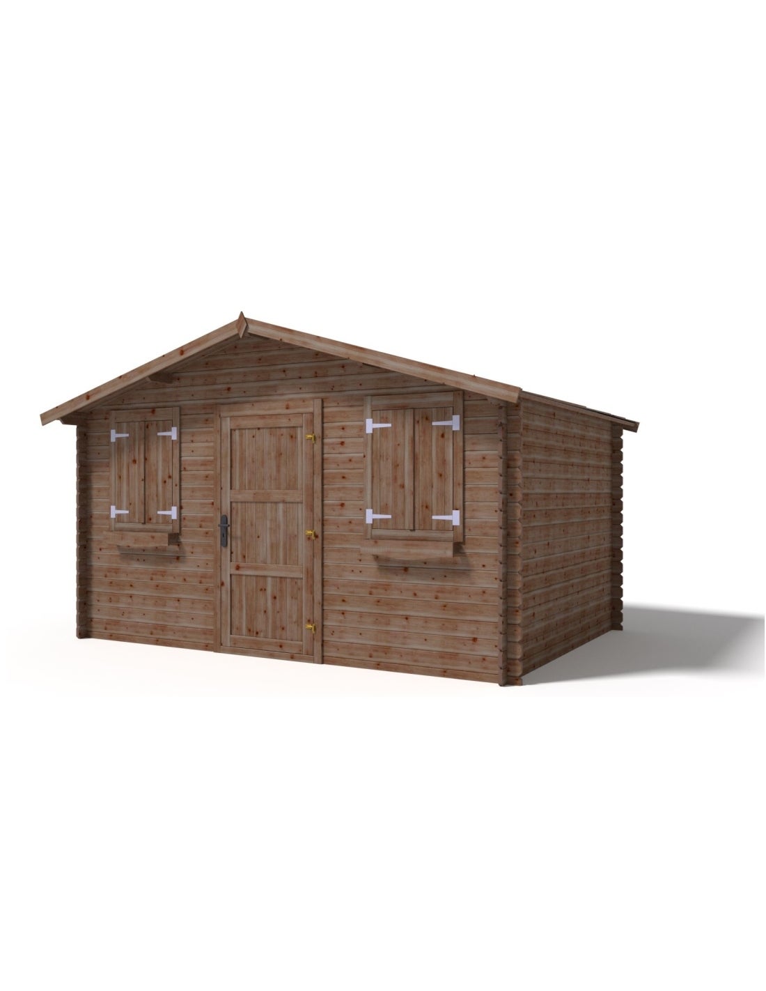 Abri de jardin en bois - 12m2 - 4x3m - Traité - Ep. 28mm - Couleur: marron - DOM418 - ALTANKA - 9