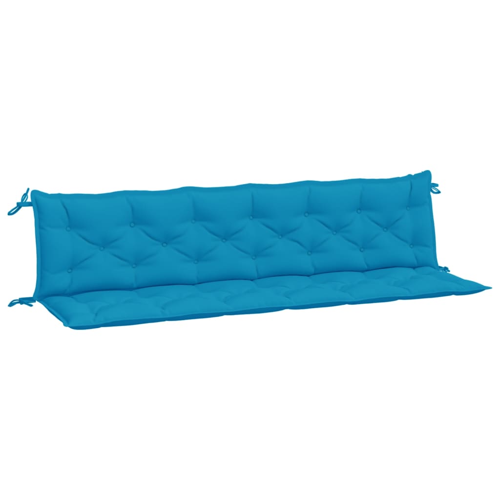 Coussins de banc de jardin lot de 2 bleu clair tissu Oxford - 2