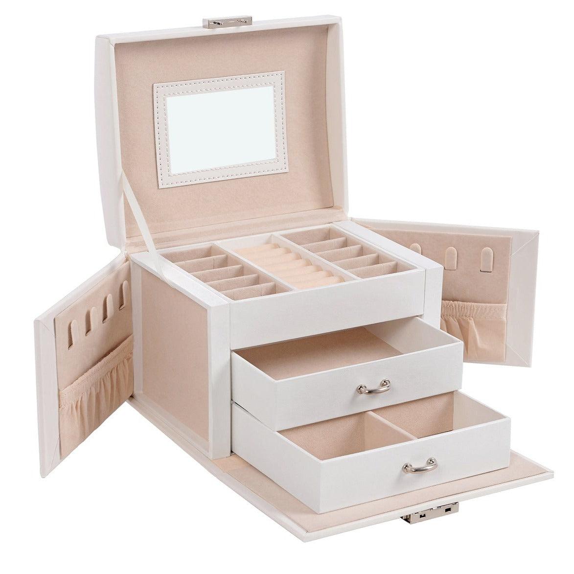 Boîte à Bijoux Portable Ezranova - Rangement Organisé Pour Colliers, Boucles D'oreilles, Cadeau élégant
