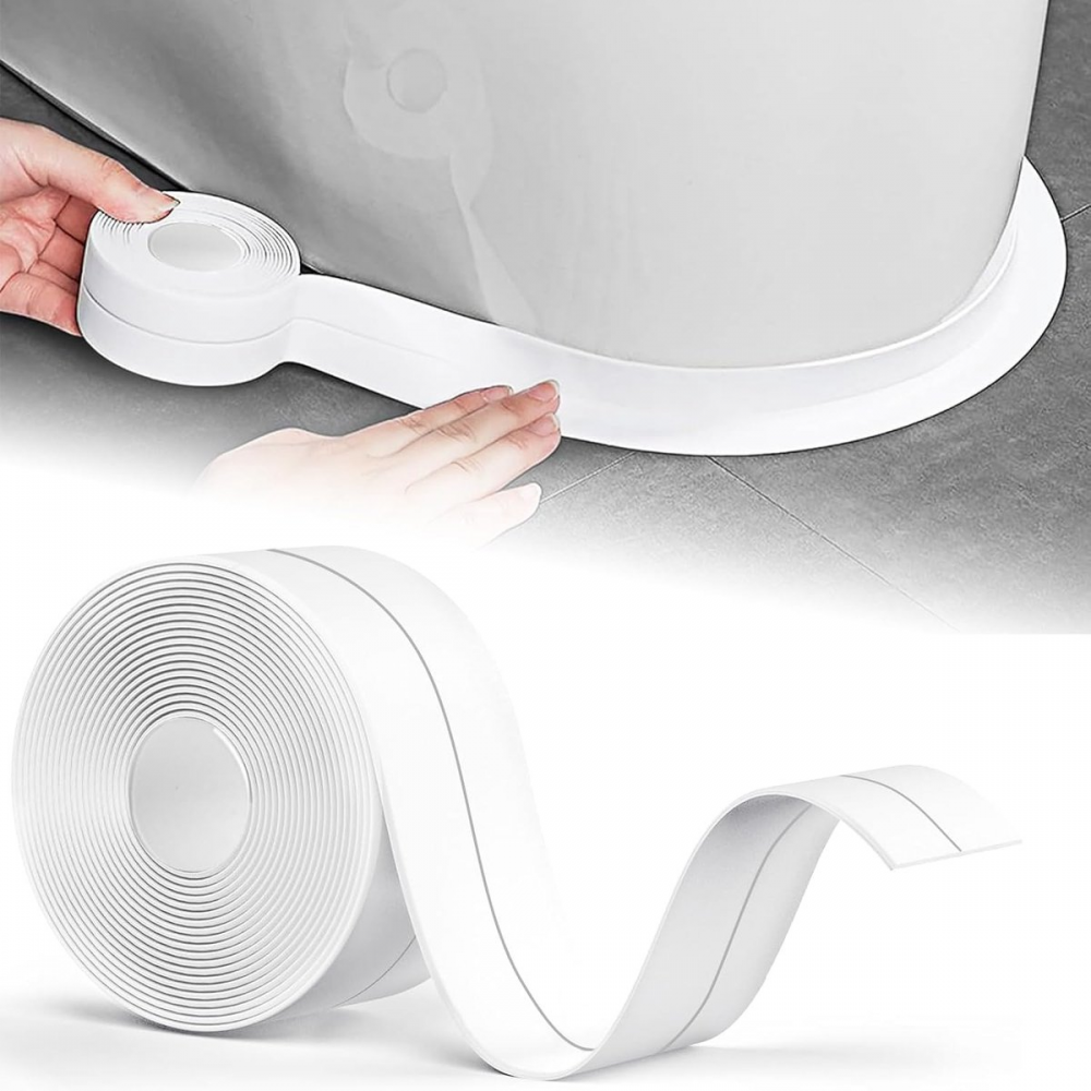 Ruban D'Étanchéité PVC Blanc Yosoo – Imperméable, Antimoisissure – Pour Joints Cuisine/Salle De Bain, Facile à Poser