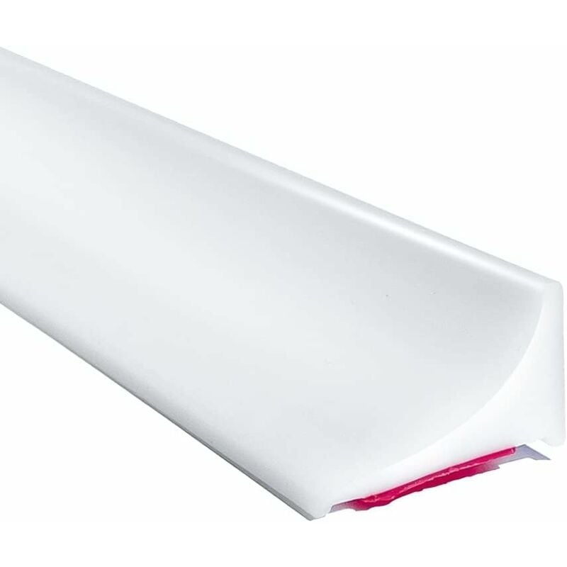 2m Blanc Barriere Douche Et Système De Rétention Silicone, Anti Débordement Seuil De Douche Barrage D'eau En Caoutchouc Autocollante, Joint Porte