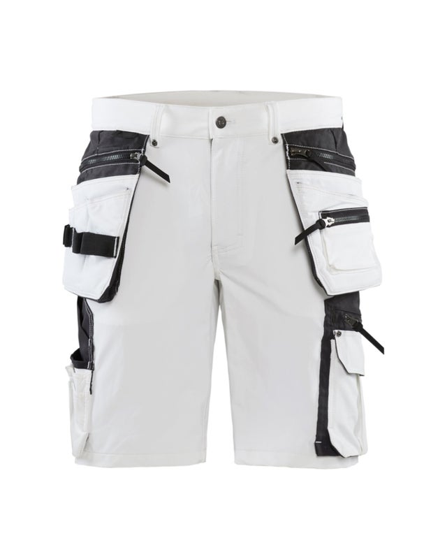 Short peintre stretch 4D Blanc/Gris-Foncé T42 - 108816451098