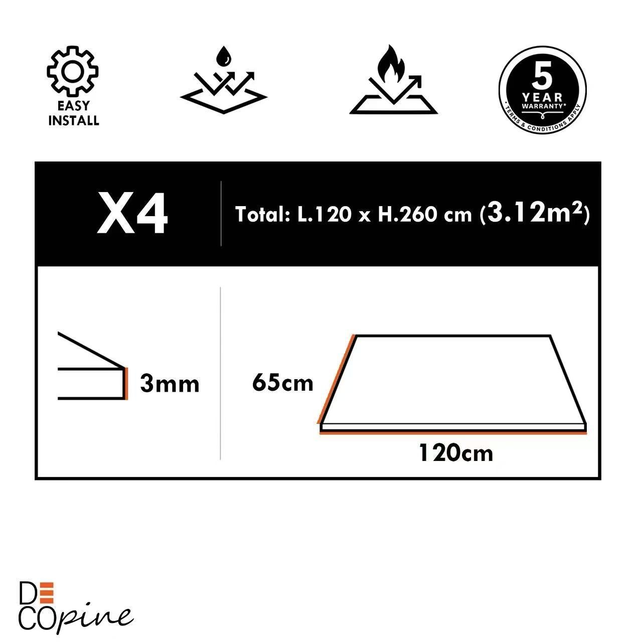 Decopine – Paneles murales rígidos de PVC efecto mármol blanco brillante - 2