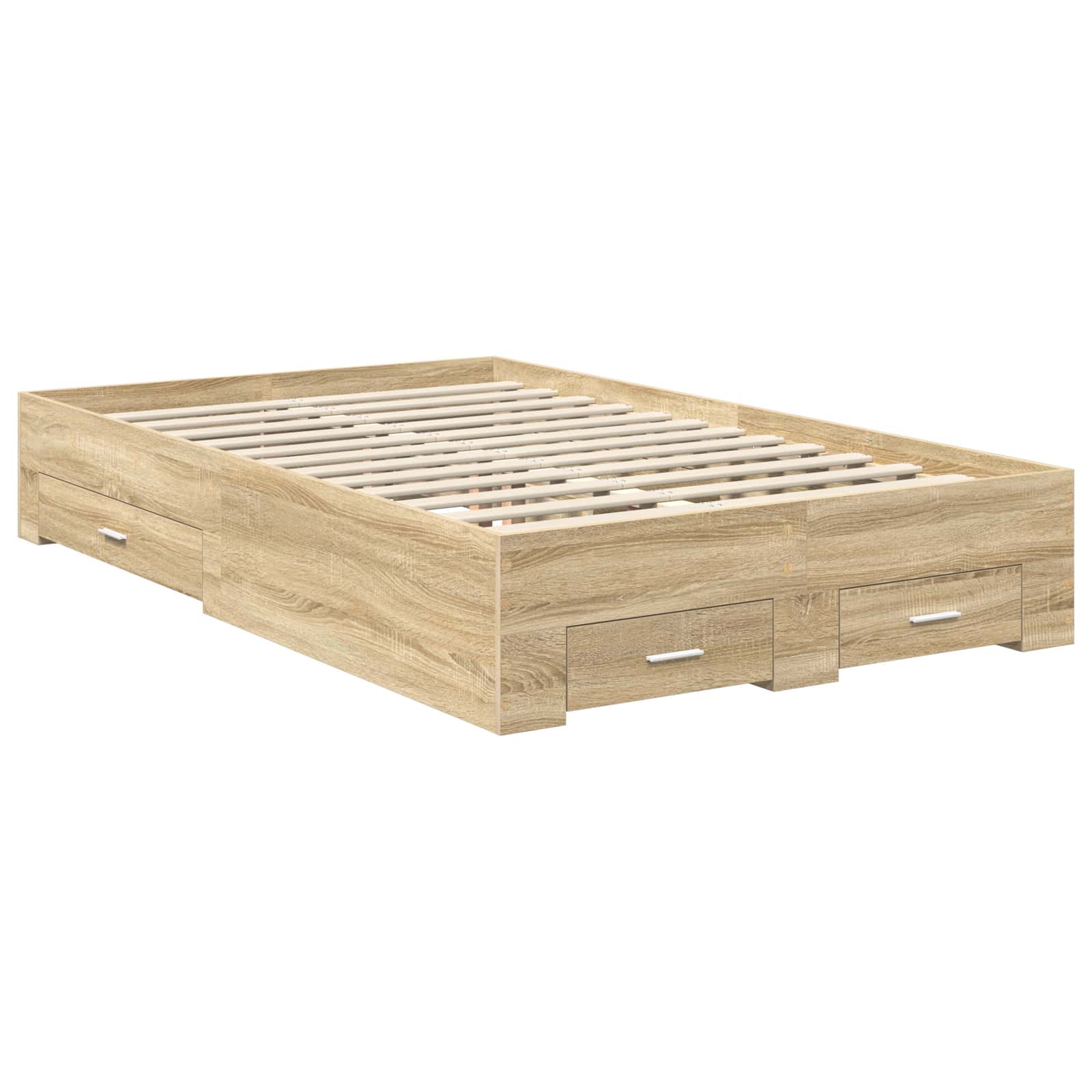 Cadre de lit chêne 120 x 200 cm en panneau de bois - 6