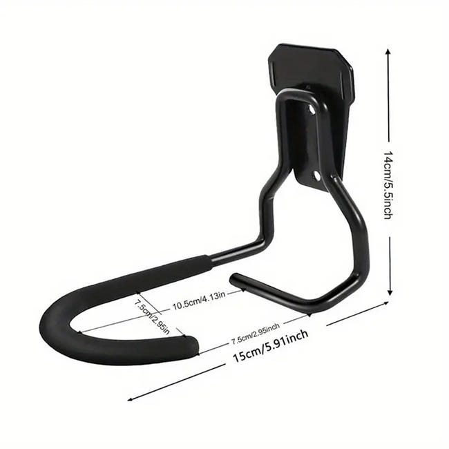 Gancio Portabici Verticale Da Parete Per Garage - Acciaio Regolabile Portata 32kg