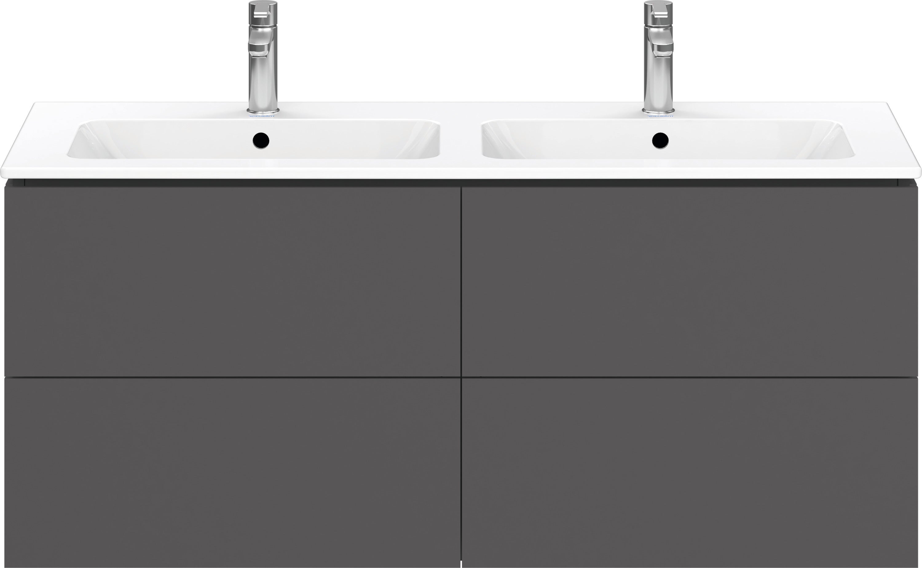Duravit L-Cube Meuble sous-lavabo suspendu, 4 tiroirs, largeur : 1290mm ...