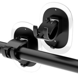 4 Supports De Tringle Sans Perçage - Pour Rideaux, Serviettes Ou Rangement, Réglables Et Pivotants