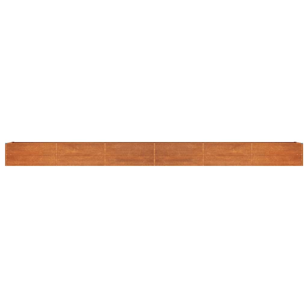 Jardinière - Lit surélevé de jardin - Pot de fleurs rouillé 600x80x45 cm acier corten Couleur évolue n1321l - 4