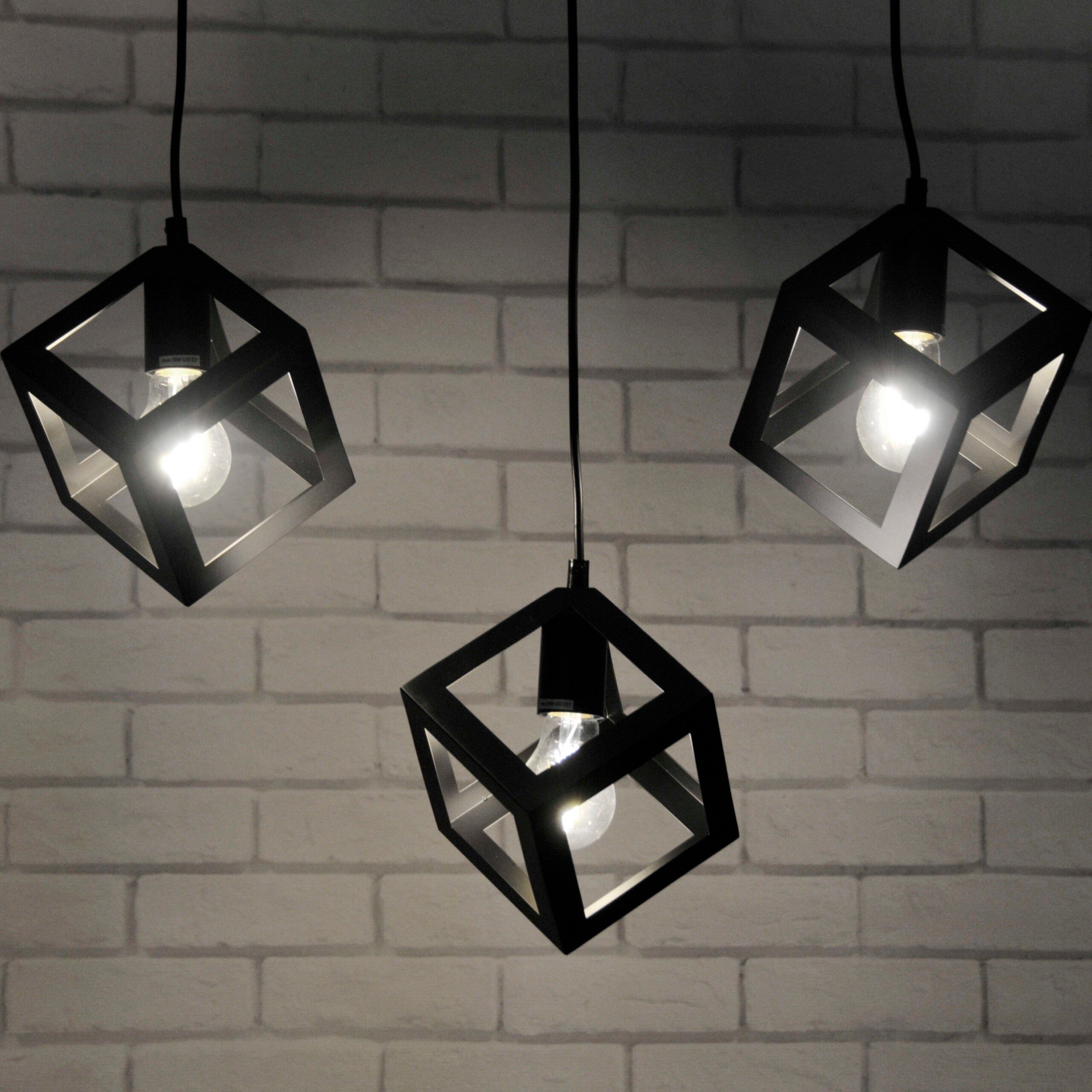 Lampa wisząca Sweden czarna 3xE27x20W wym: 180 x 16 x 70 cm metal Polux - 7