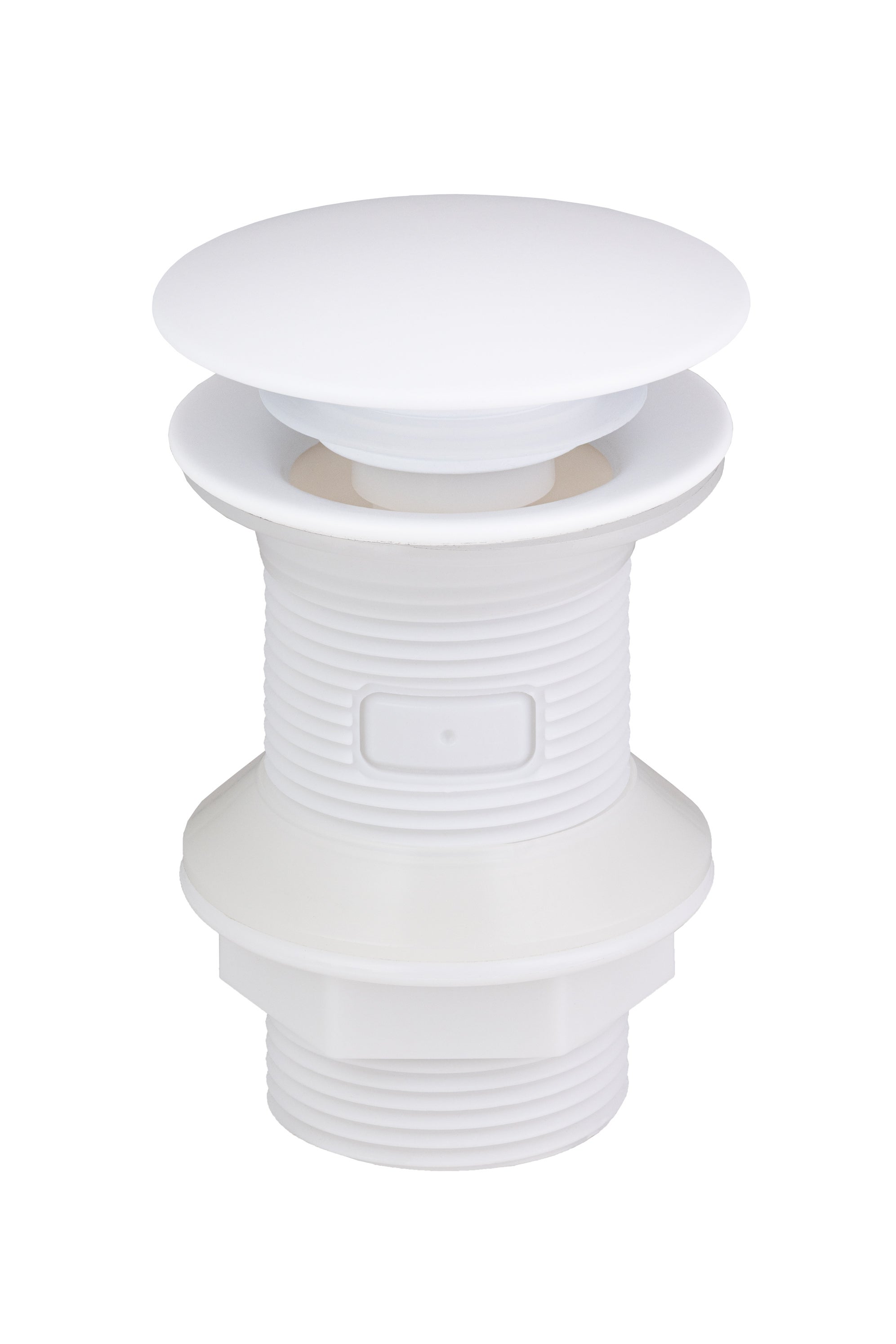 Bonde de lavabo clic clac TINA en ABS clapet en inox blanc mat BASS - 5