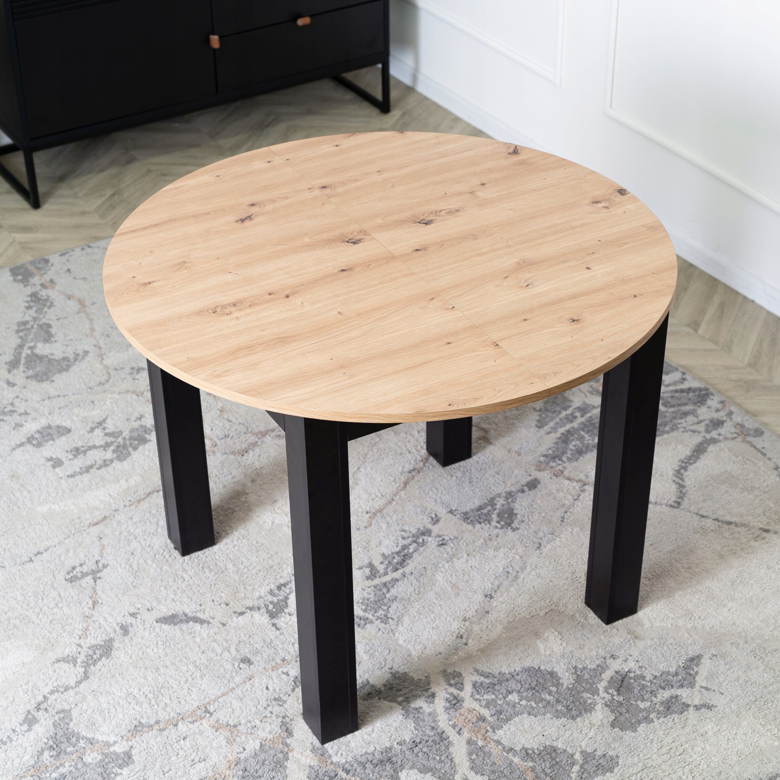 Stół Rozkładany Okrągły Kuchenny HARRY do Jadalni Salonu Kuchni Dąb Artisan - 6