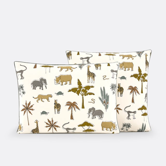 Taie d'oreiller, 30% coton recyclé, Papangue - Imprimé - 50 x 70 cm