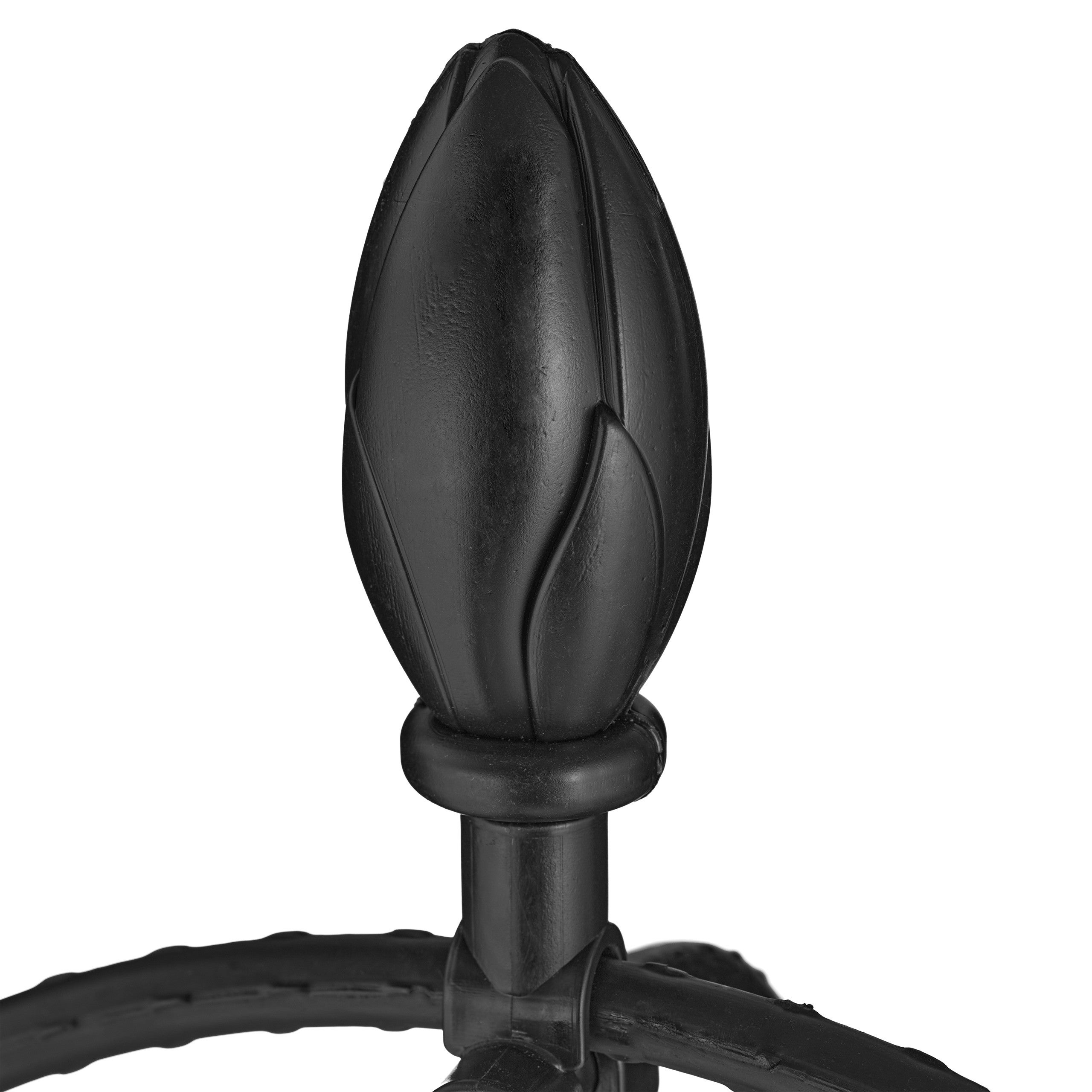 Trellis obélisque, lot de 2, 160 m de hauteur, plantes grimpantes, en métal, stable, tour pour rosier, noir, Relaxdays - 9