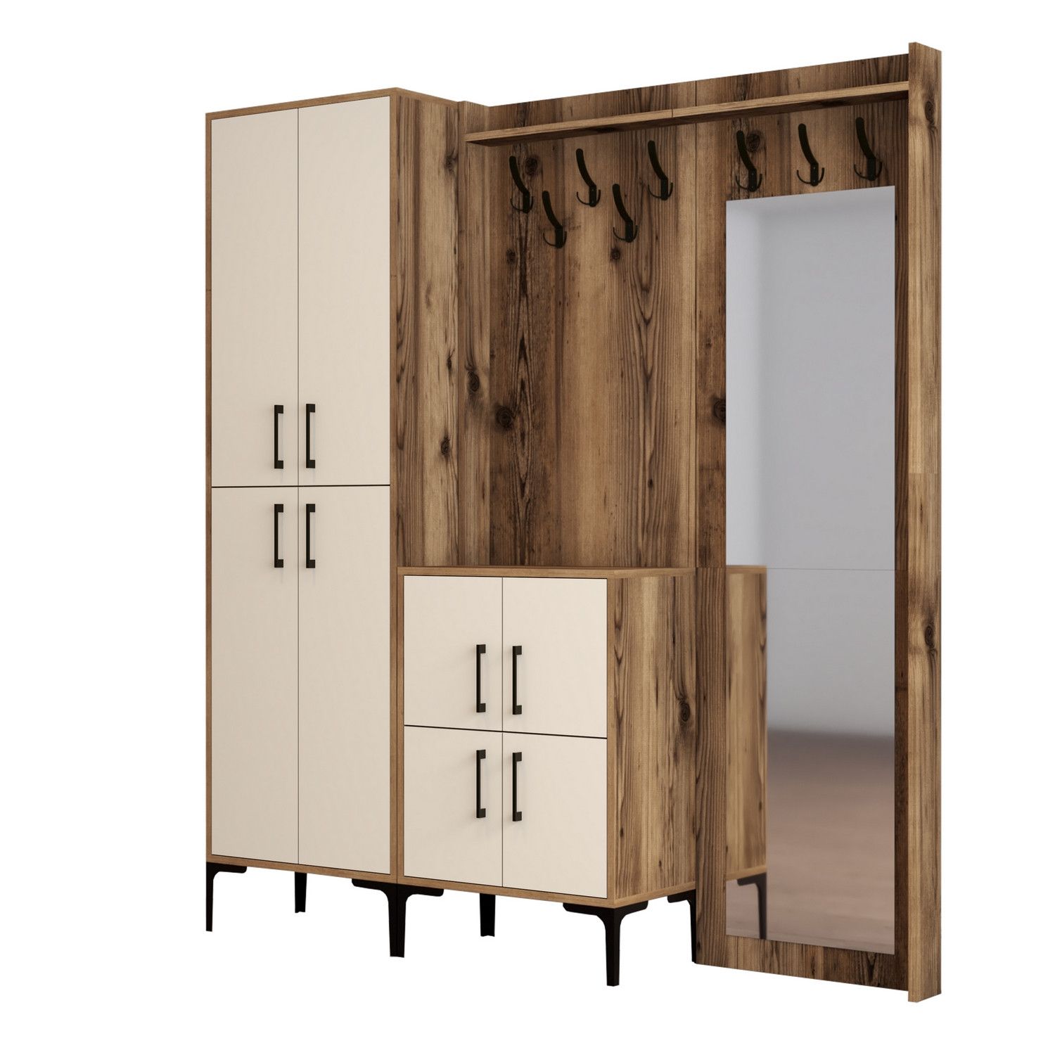 Menzzo  Recibidor Berlin Abc Nogal Crema , Leroy Merlin