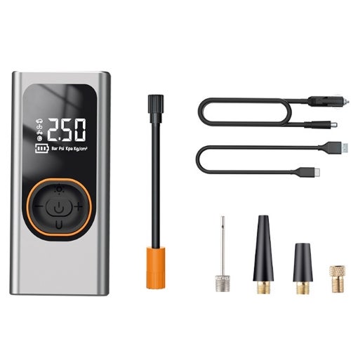 Mini compresseur sans fil 150 psi-bandenpomp met manometer voor autofiets motorfiets (zwart