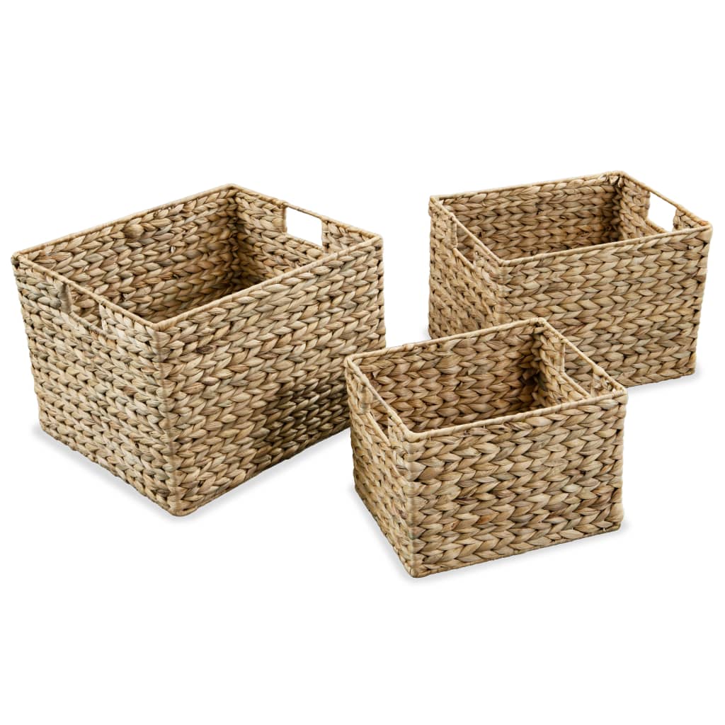 Maison Exclusive - Panier de rangement 3 pcs Jacinthe d'eau - 2