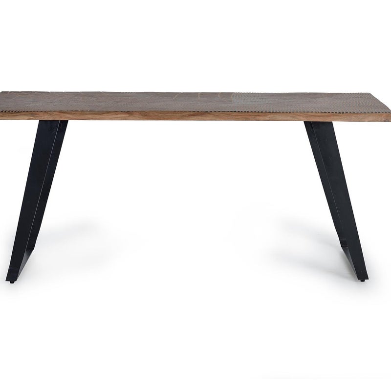 Stoły jadalne z drewna akacjowego 180 cm w nowoczesnym stylu rustykalnym - 78x180x90 GYC