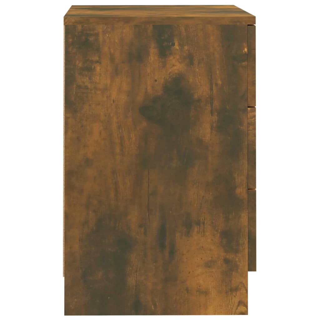 Lot de 2 Tables de chevet，Table d'appoint, Table de nuit pour Salon Chambre Chêne fumé 38x35x56 cm Bois d'ingénierie503456 - 6