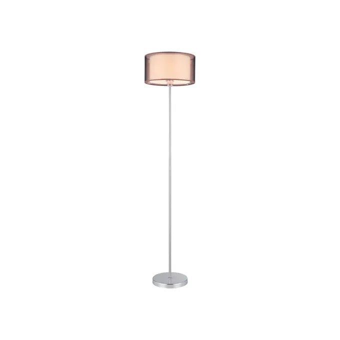 Lampa podłogowa stojąca Anastasia chromowana brązowa 1xE27x60W wym: 157 x 35 x 35 cm tkanina Rabalux