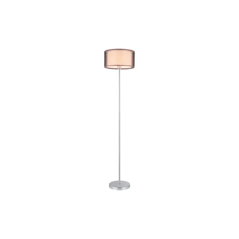 Lampa podłogowa stojąca Anastasia chromowana brązowa 1xE27x60W wym: 157 x 35 x 35 cm tkanina Rabalux