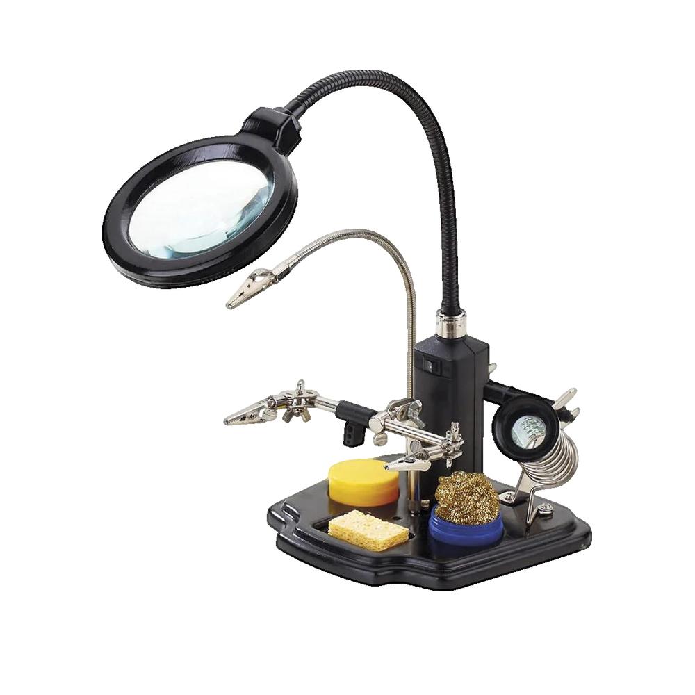 Nimo Suporte Soldador Com Lupa E Pinças De Crocodilo Hrv7571 , Leroy Merlin
