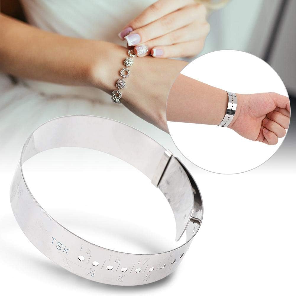 PENGXIANG Kit de Fabrication de Bagues Outils de Mesure de Taille avec Mandrin Jauge de Taille de Bague Jauge de Taille de Doigt Fil de Bijoux et Perles de Pierre de Cristal