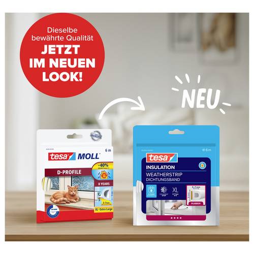 tesa D-Profil 05393-00100-01 Joint en bande tesamoll® blanc (L x l) 6 m x 9 mm 6 m - 2