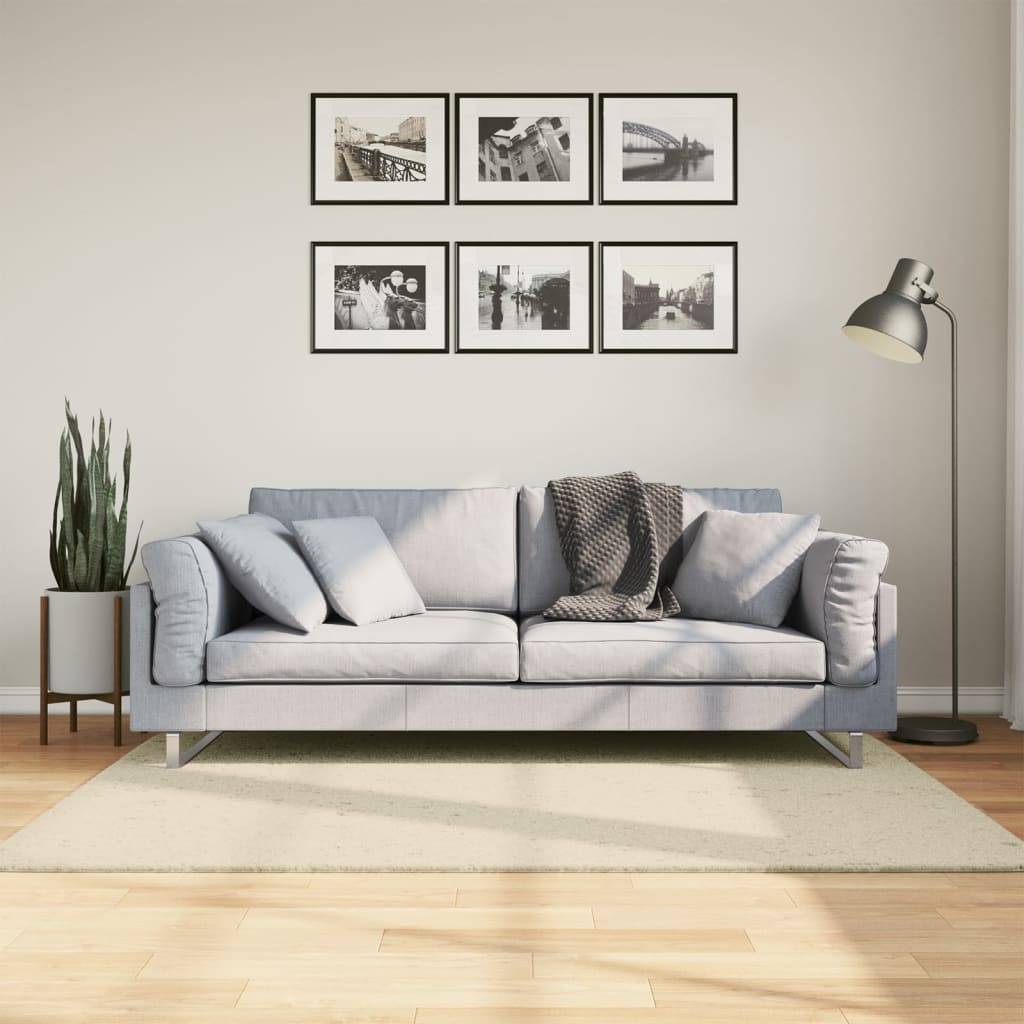 Dywan HUARTE z krótkim włosiem, kremowy, 120x170 cm vidaXL