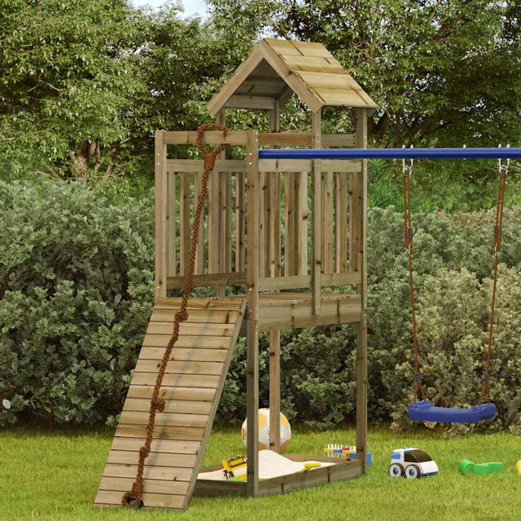 AXI Beach Tower Torre De Juegos De Madera En Marron Y Blanco | Casa De Juegos Para Niños Con