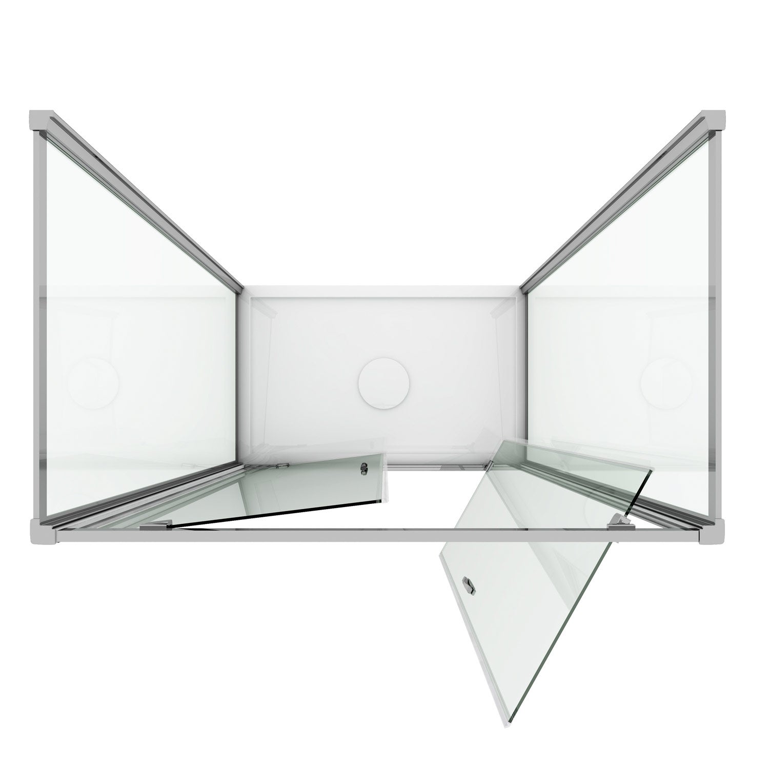 Box Doccia 3 lati 70x100x70 CM H185 stampato C mod. Sintesi Trio 2 Ante - 8