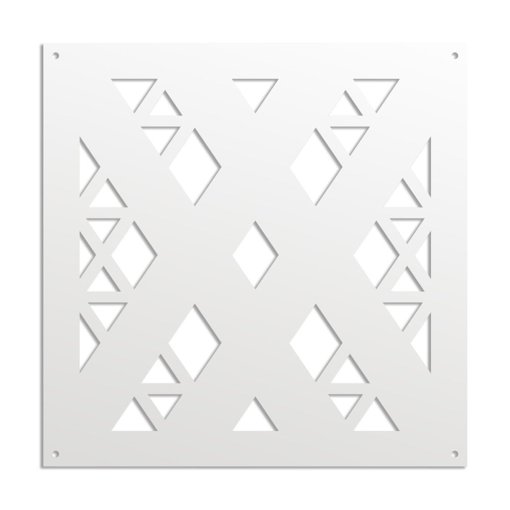 XSPIDER - Panel perforowany z PVC - Osłona przeciwsłoneczna - Rozmiar 48x48 cm - Grubość 1 cm - Kolor BIAŁY