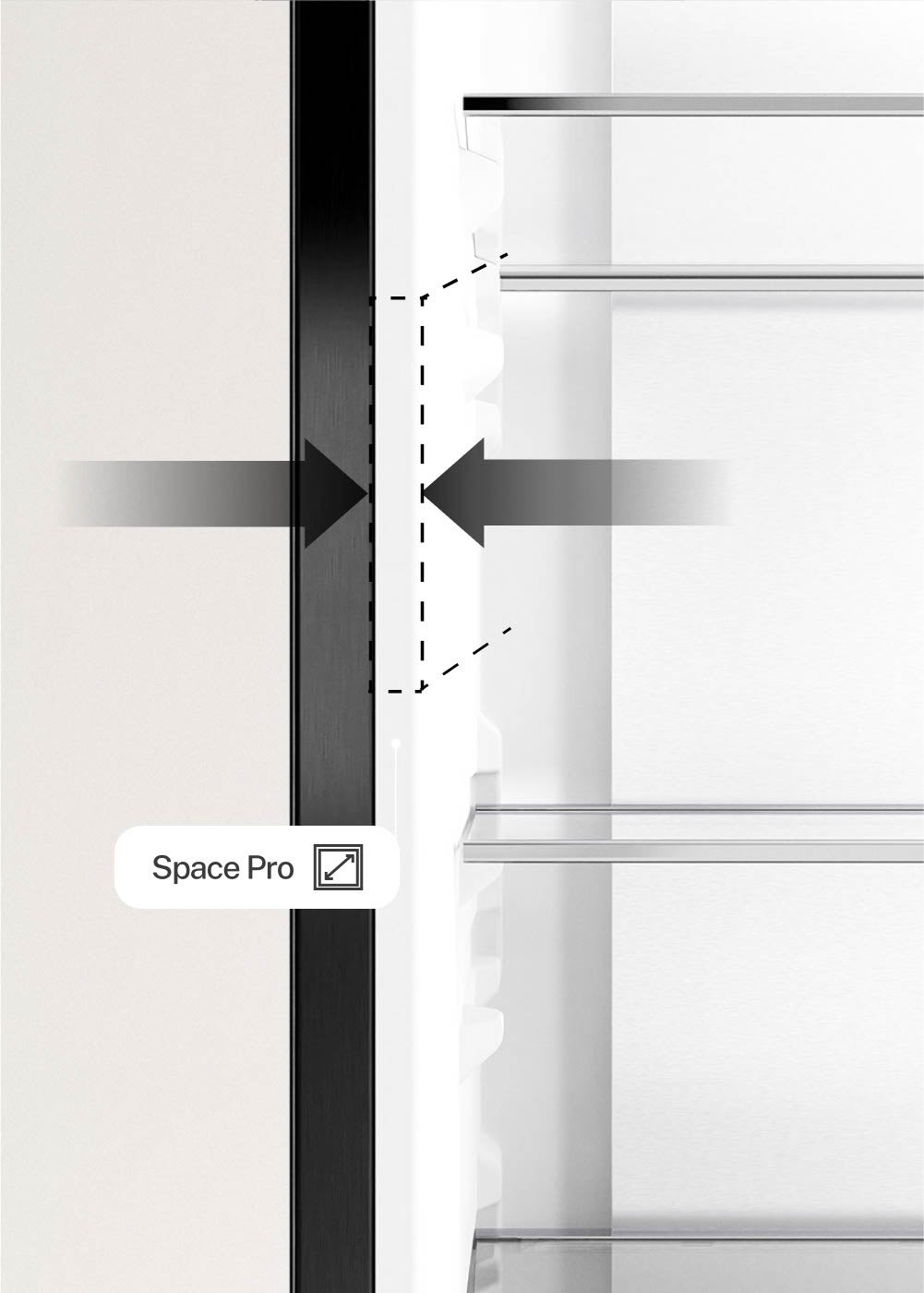 CREATE - FRIDGE STUDIO COMBI PRO FLEX 401 - Réfrigérateur 401L No Frost à l'italienne avec, Space Pro et Care+- Noir - 6