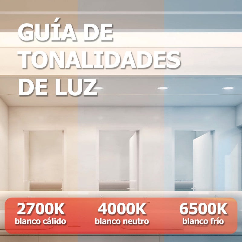Downlight LED embutido no teto, 225 mm de diâmetro e 3,5 cm de altura, 20 W, 4000K, não regulável, 2000 lúmens, CRI80, IP20, 20.000 h - 8
