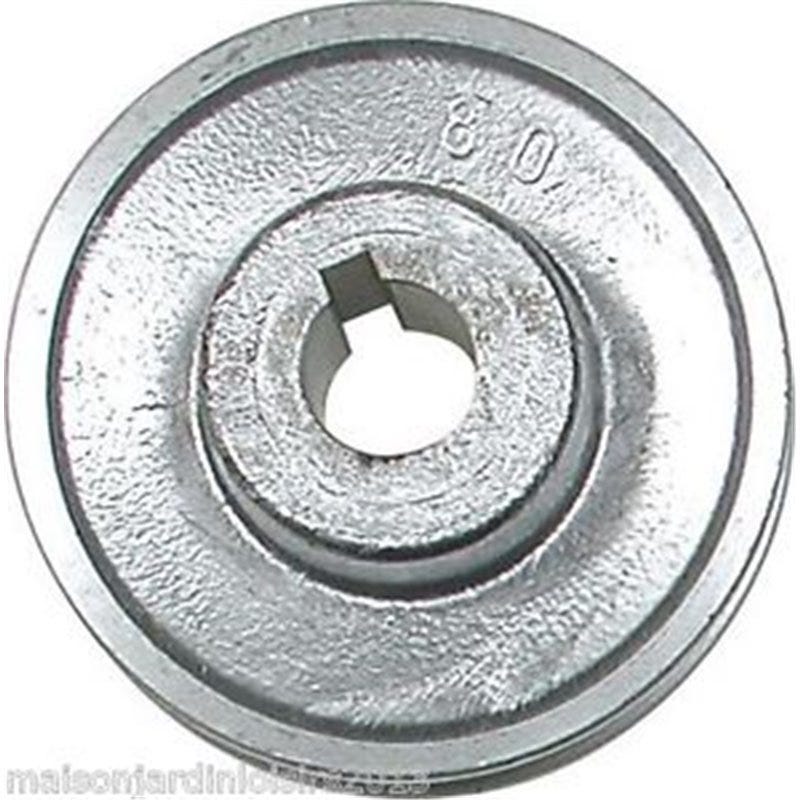 Poulie Double Gorge 40/50mm Aluminium - Alésage 8-20mm Pour Courroie 10mm