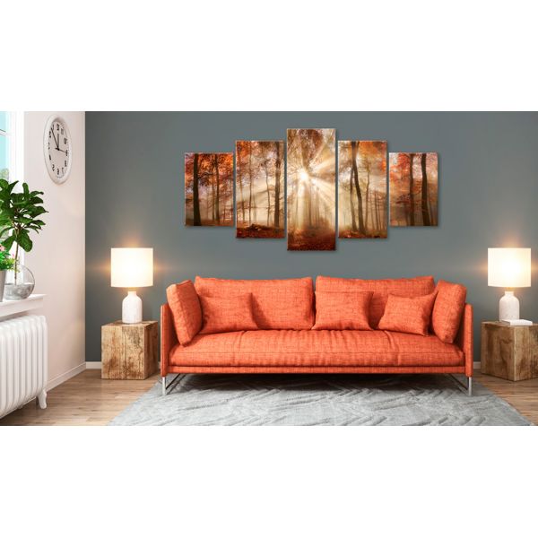 Tableau Forest Fog 100x50 cm - 2