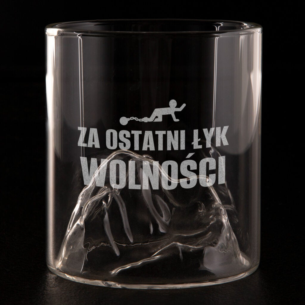Szklanka PREPERSO ŁYK WOLNOŚCI do whisky 300ml HOMLA