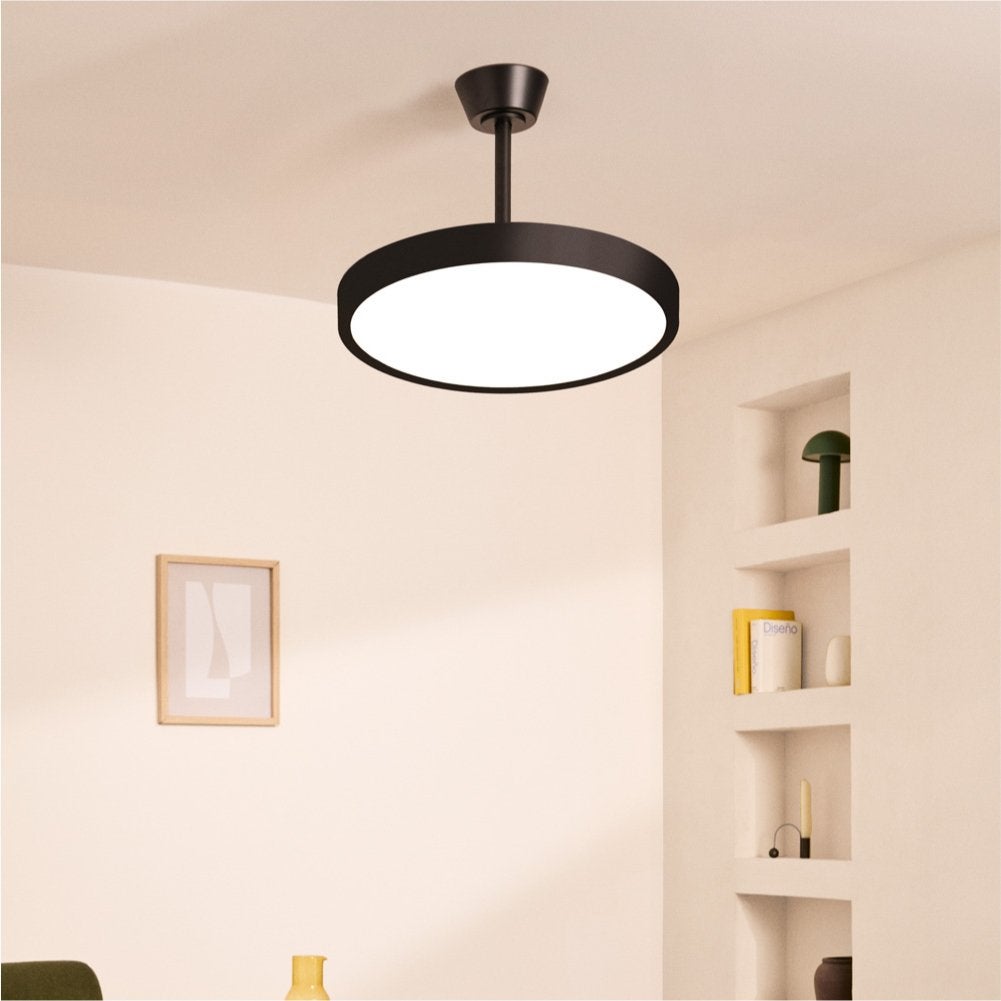 CREATE - WIND CLEAR STUDIO - Wentylator sufitowy 40W cichy z chowanymi łopatkami i oświetleniem LED, różne rozmiary -