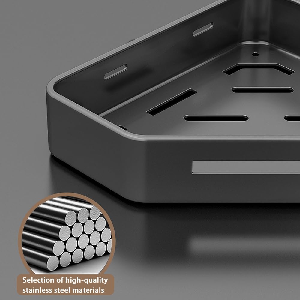 Étagère Douche Sans Perçage Etagere Angle Salle De BainTablette Salle De Bain Starlight Or Sable Brillant 2 Niveaux 94940025