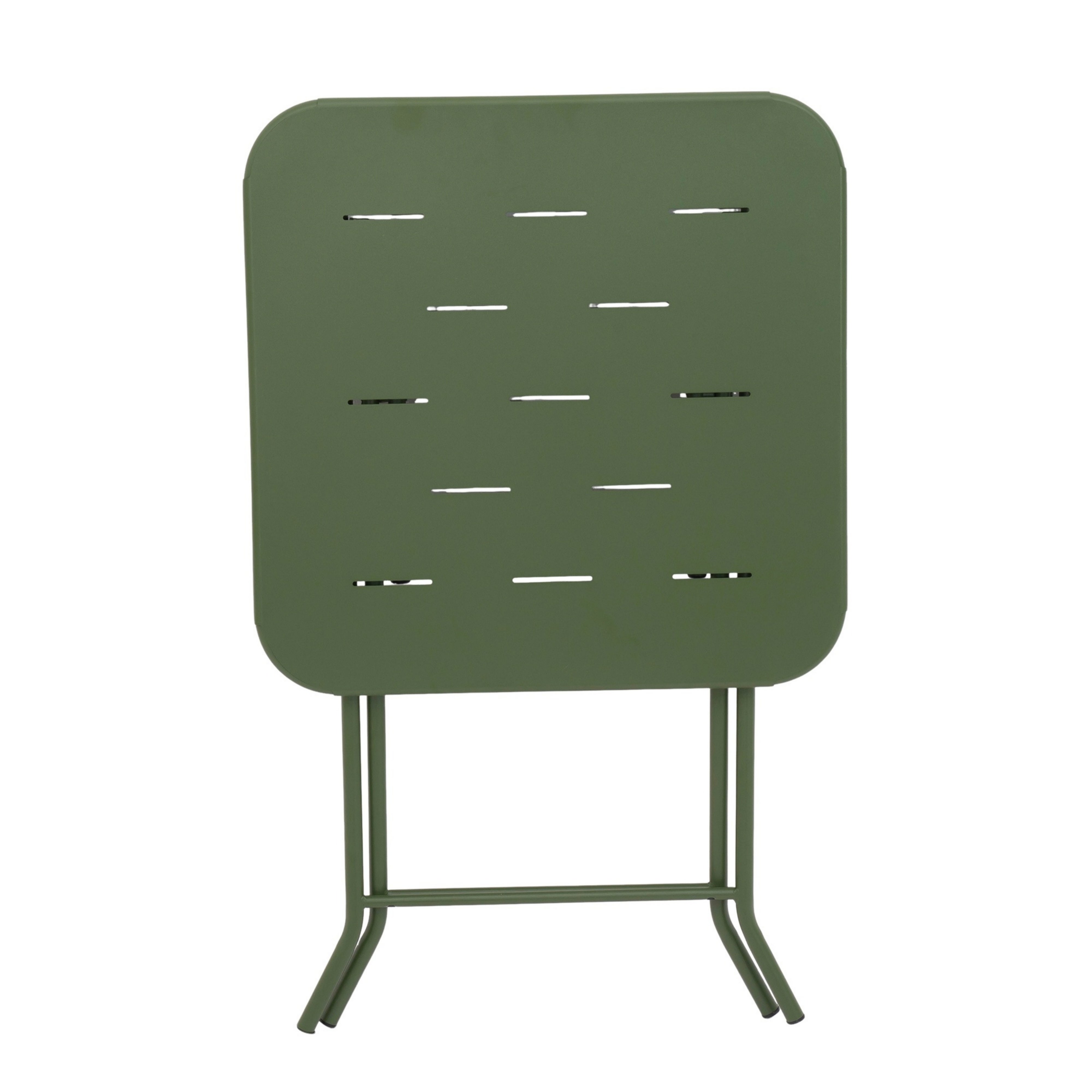 Salon de jardin pliable，Set bistro d'extérieur pliant，2 fauteuils et 1 table，60 x 60 x 73 cm，Vert - 9