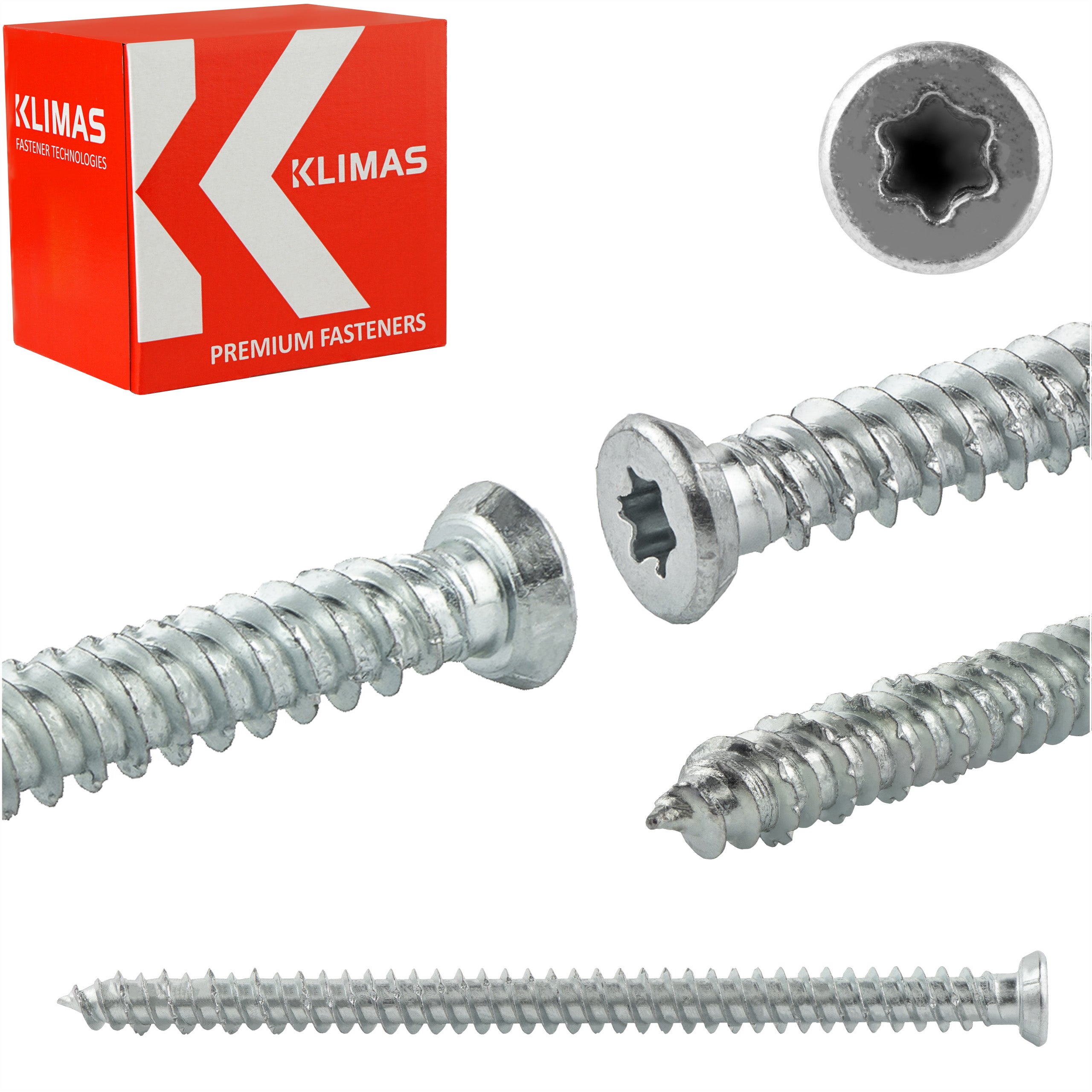 Wkręty ościeżnicowe Klimas WHOW 7,5x112 mm łeb walcowy 100szt