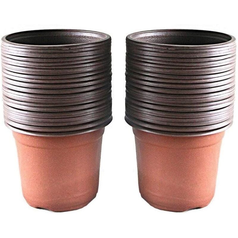 Lot De 100 Pots De Fleurs 9 Cm - Plastique Résistant, Trous De Drainage - Pour Semis, Plantes Grasses, Jardinage