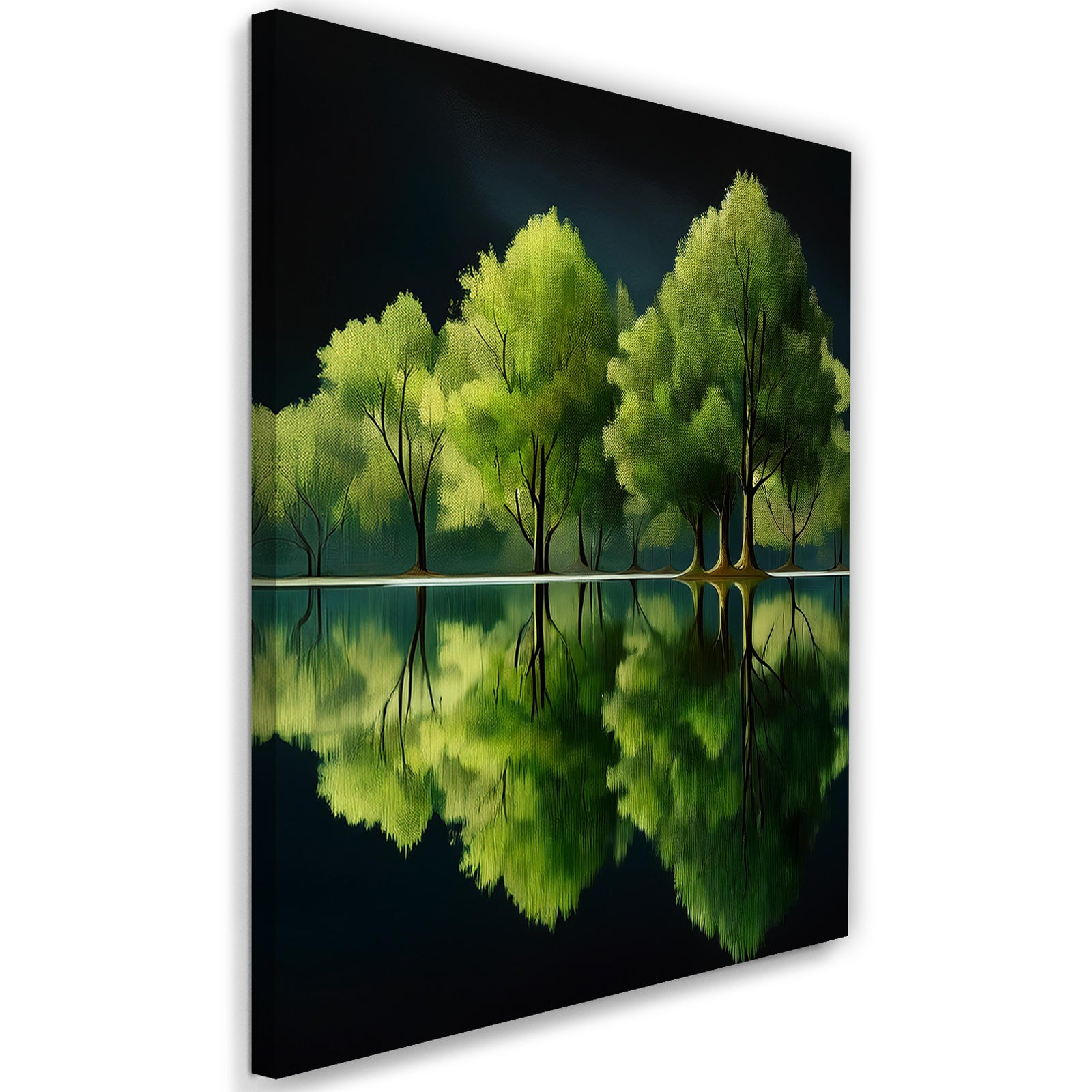 Obraz na płótnie, Zielony Las Jezioro Krajobraz 80x120
