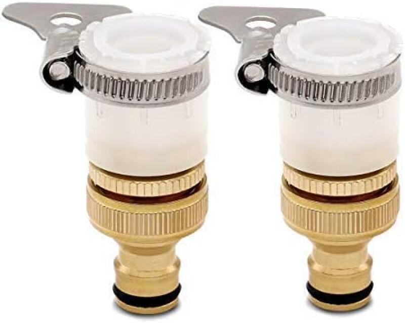 CT Uniwersalny Adapter do Wanny, Kranu do Węża Ogrodowego, 1/2 Cala i 3/4 Cala 2-w-1 Adapter Żeński ze Szczeliną