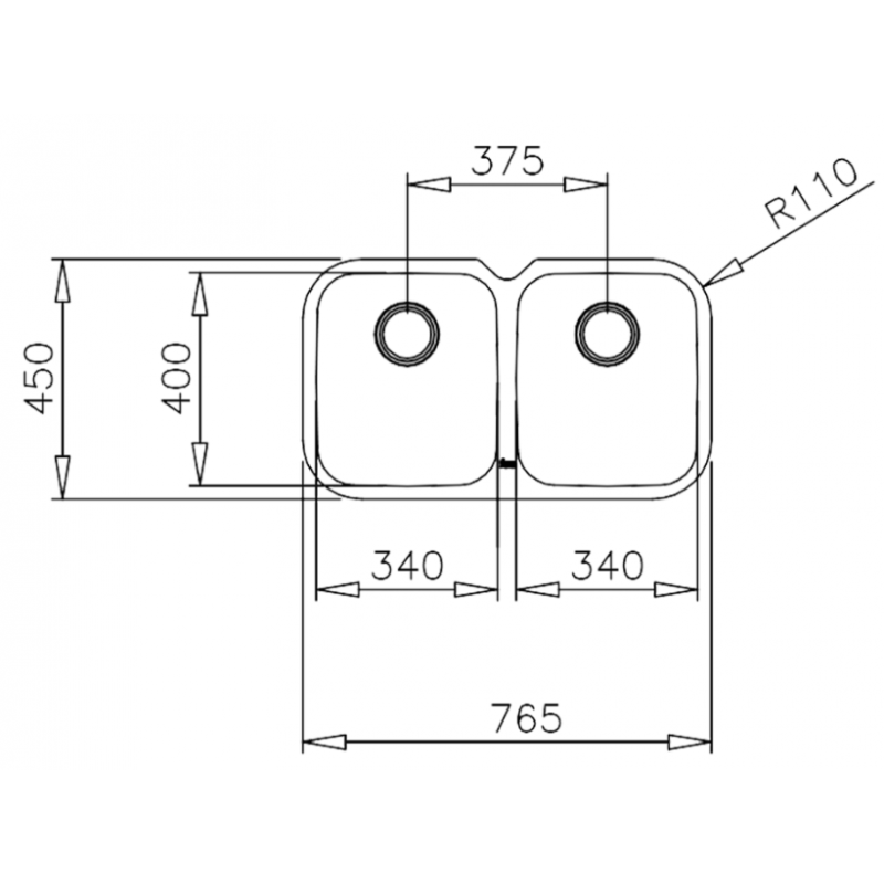 Évier double Teka 10125150 BE 2C 765 Acier inoxydable - 3