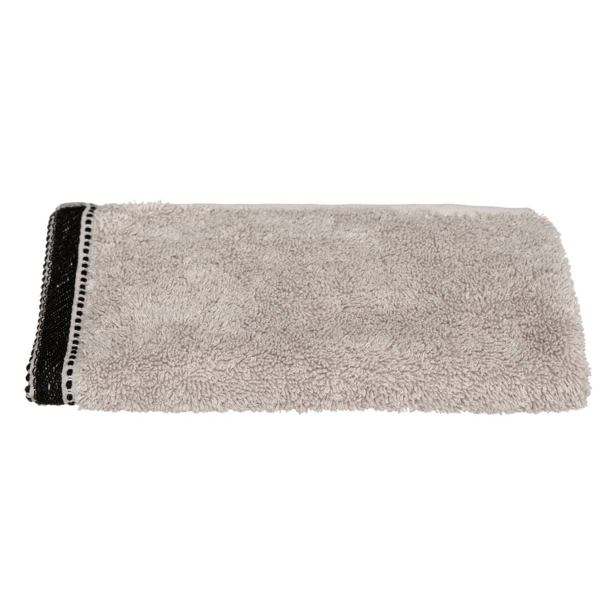 Atmosphera Waschlappen-Set Joia (2er Pack) – Aus Baumwolle 550 G/m², Dunkelgrau, 15x21 Cm