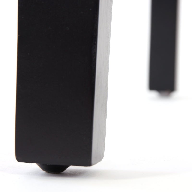 Chaise de salle à manger cuisine en synthétique noir mat pieds en bois foncé design moderne 04_0002346 - 2