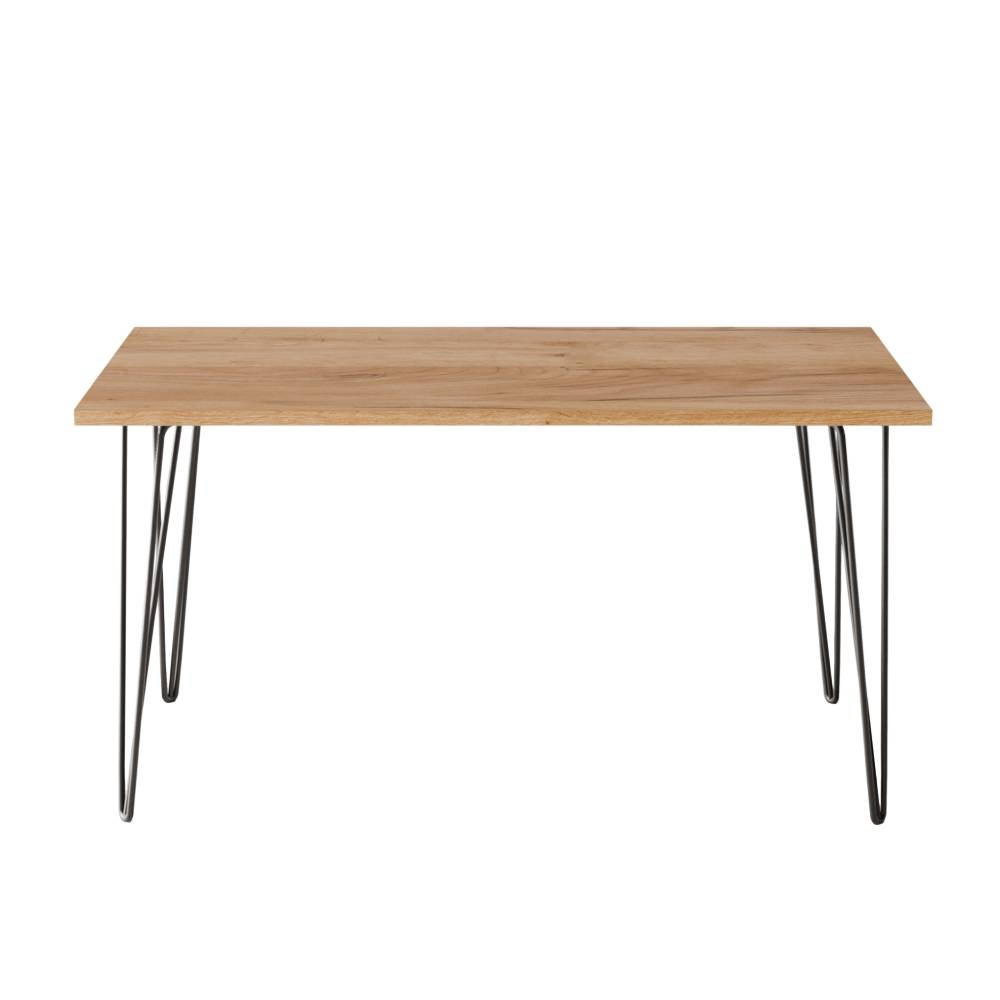 KOLM Biurko VOSS 138 x 68 cm do biura, gabinetu, pracowni Dąb Craft