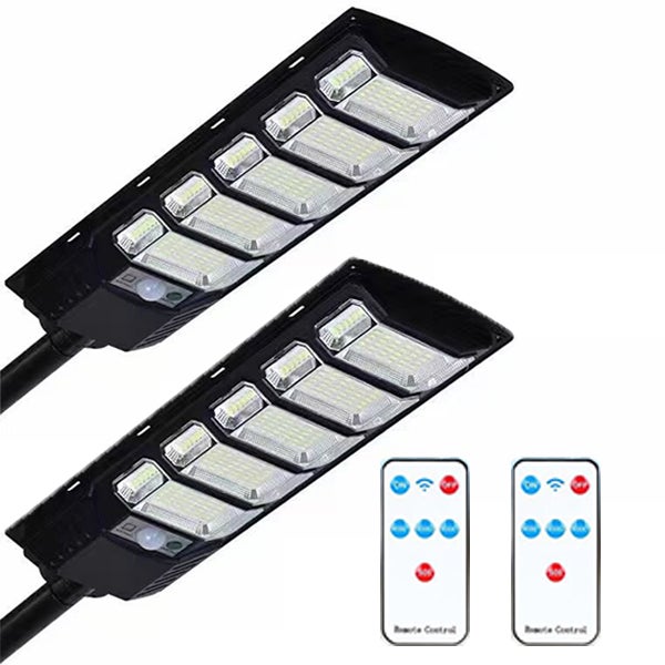 Lampadaire Solaire Extérieur LEKIA - 7000K, Détecteur De Mouvement, Télécommande, éclairage 320°